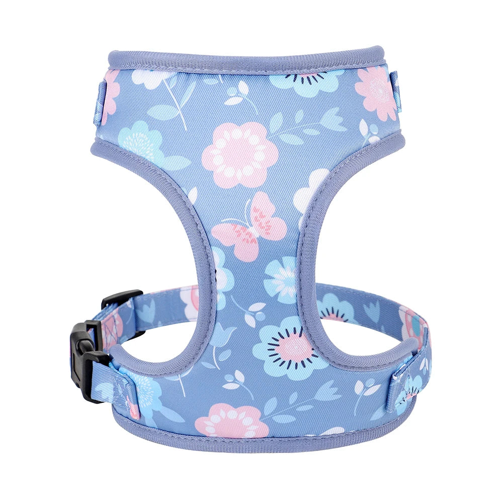 Fashion Printed Dog Harness – Breathable Nylon Mesh Vest for Small, Medium & Large Dogs (French Bulldog, Pug, Chihuahua, Yorkie)