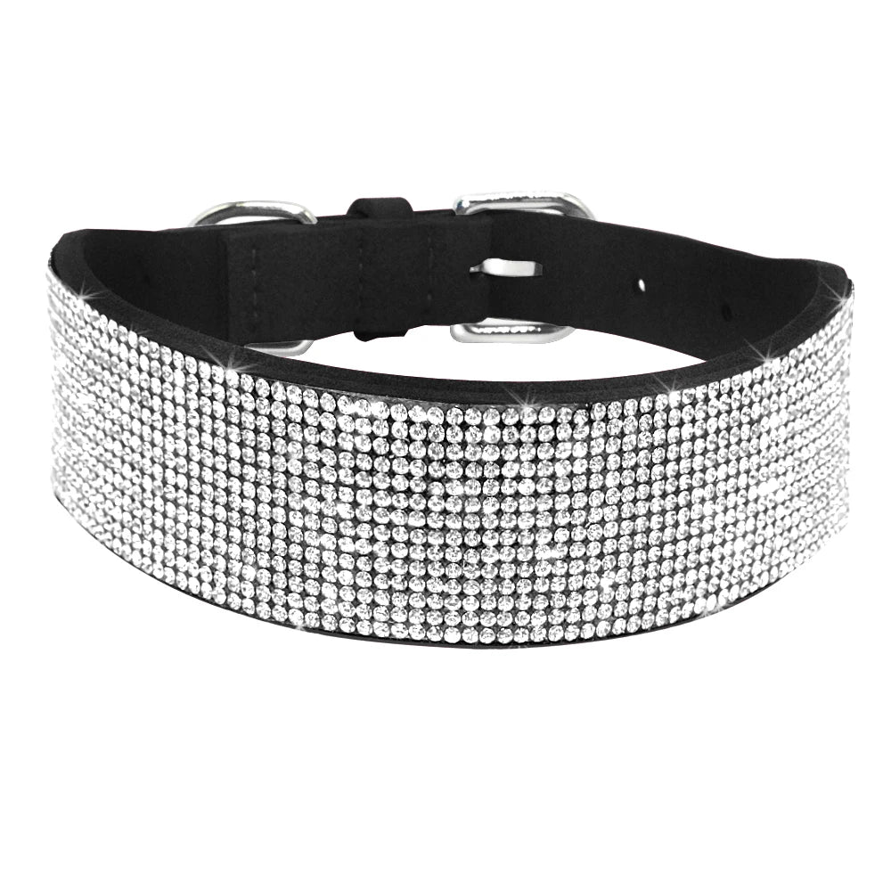 Bling Rhinestone Dog & Cat Collar with Leash Set
