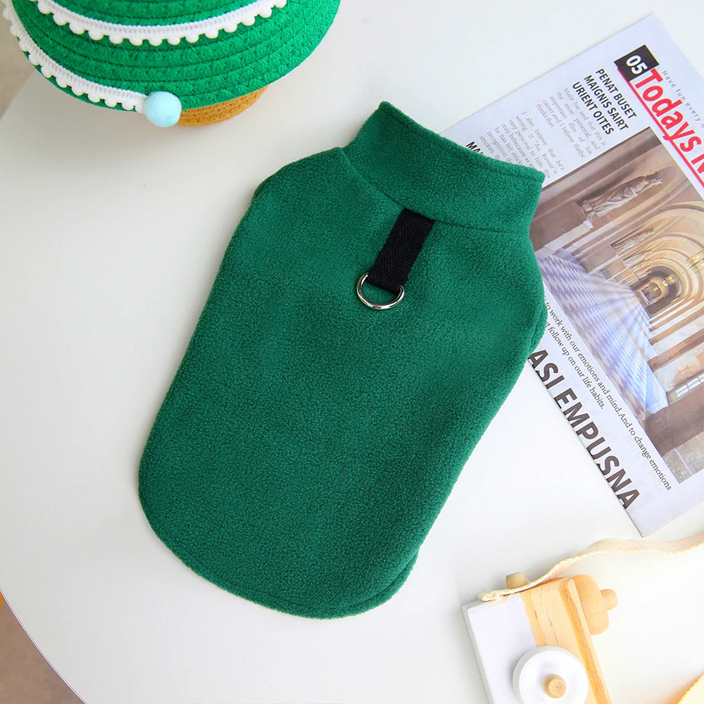 Soft Fleece Dog Jacket – Warm Winter Coat for Small & Medium Dogs