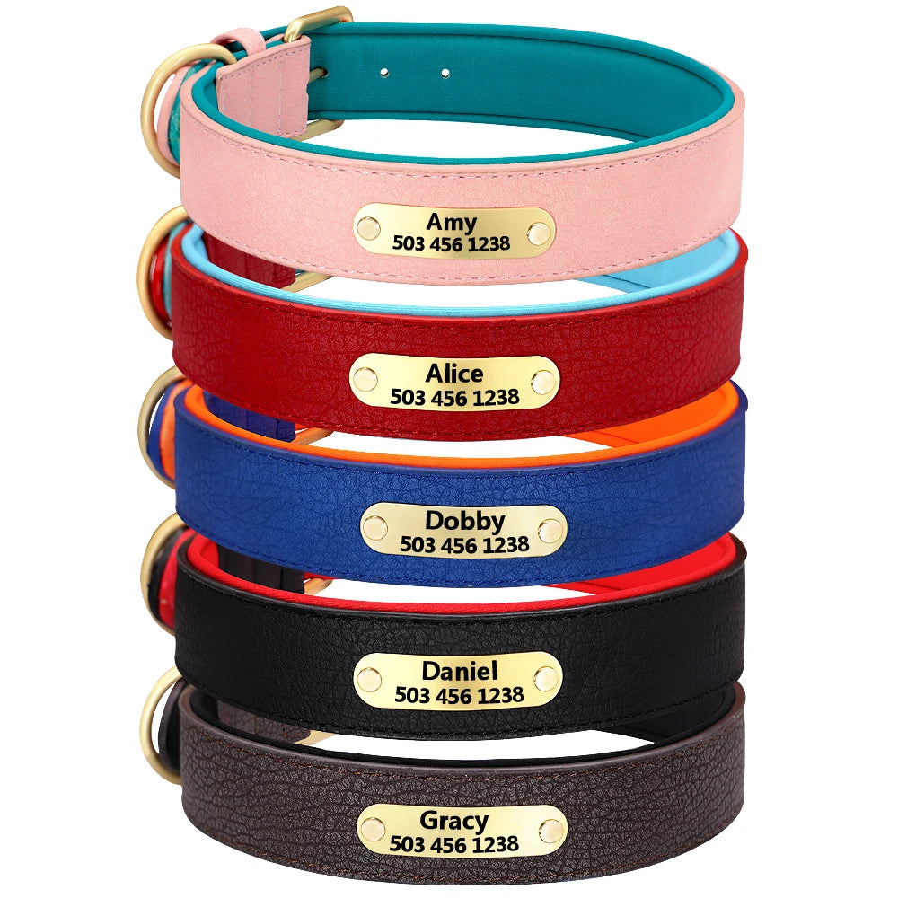 Custom Dog Collar – Personalized ID Tag Collar for Small, Medium, and Large Dogs