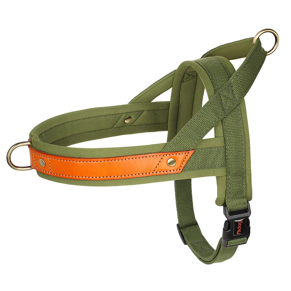 Nylon Leather Padded Dog Harness Vest Small Medium French Bulldog No Pull Pet Puppy Harnesses Adjustable Outdoor Vests Perros