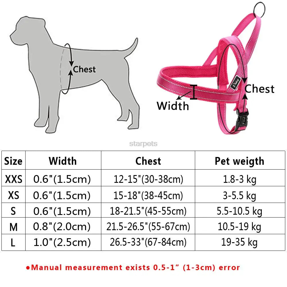 No-Pull Quick Fit Dog Harness – Reflective Adjustable Vest with Padded Mesh for Small, Medium & Large Dogs