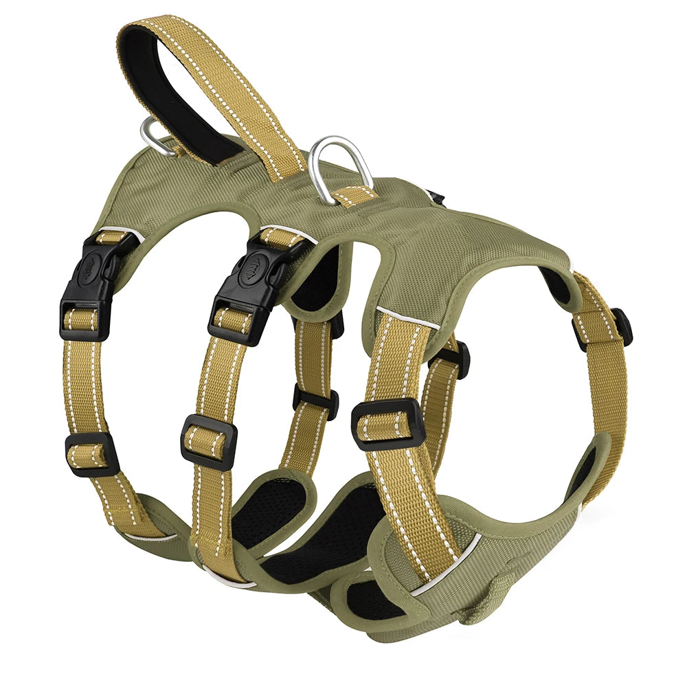Reflective Dog Harness Vest Mesh Nylon Pet Vest No Pull Adjustable Harness for Small Medium Large Dogs With Handle Pitbull Pug