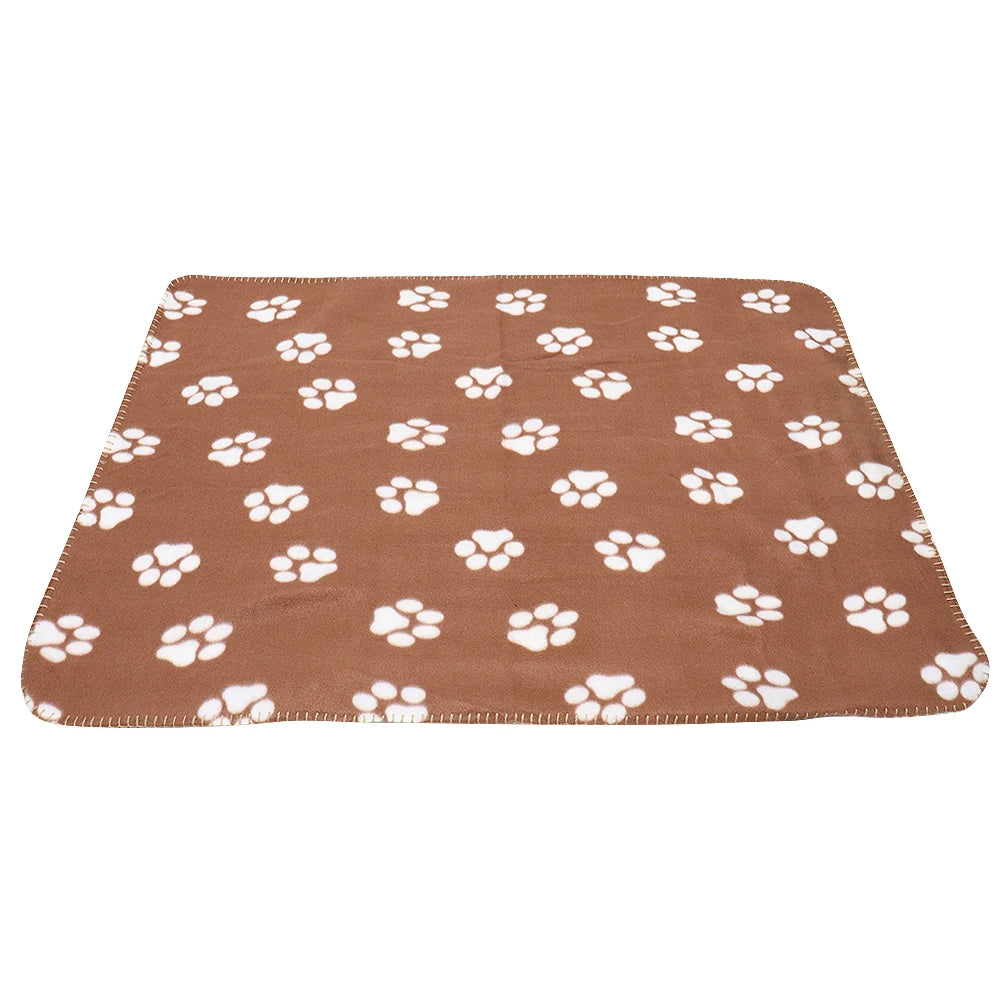 Soft Fleece Pet Blanket – Cozy Paw Print Comfort for Dogs & Cats