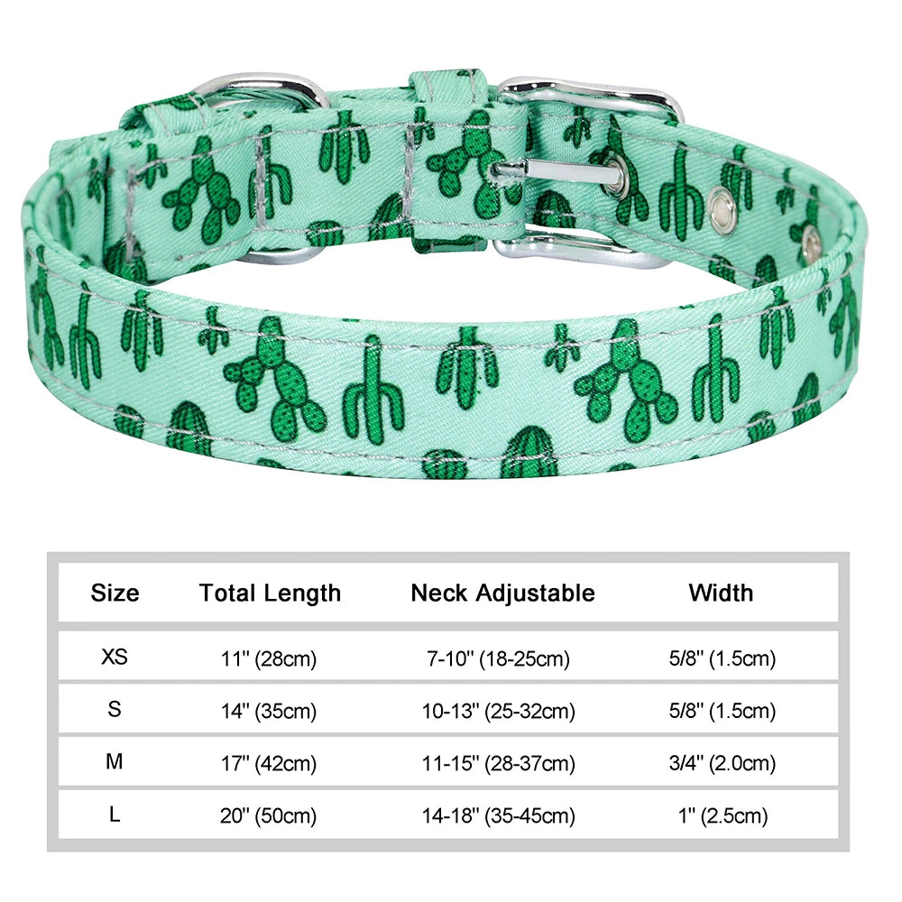 12 Styles Nylon Floral Printed Dog Collar – Bohemian Adjustable Small Puppy & Cat Collar – Chihuahua Pet Supplies Accessories
