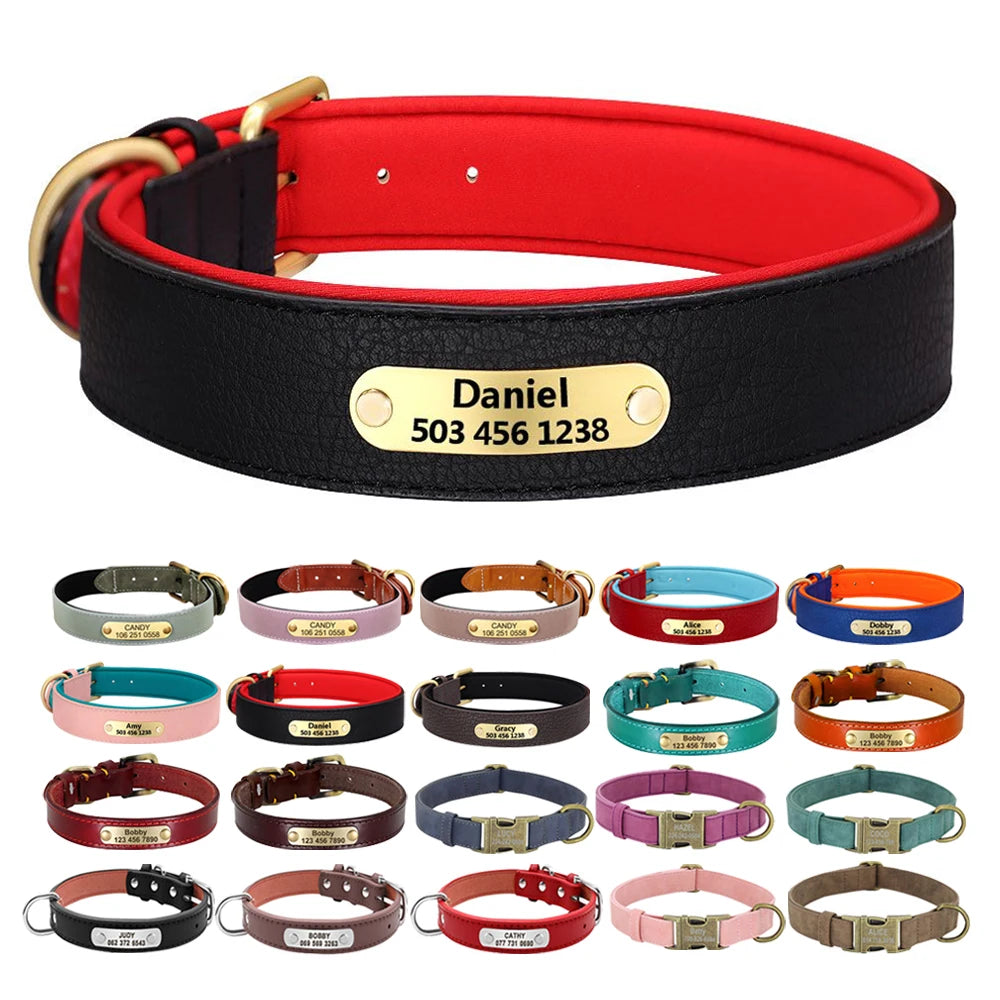 Custom Dog Collar – Personalized ID Tag Collar for Small, Medium, and Large Dogs