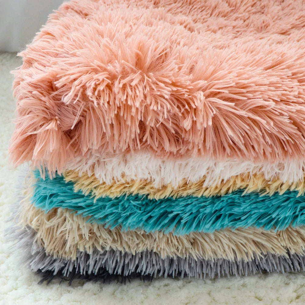 Soft Fur Dog Mat Blanket – Fluffy Long Plush Pet Bed for Dogs & Cats