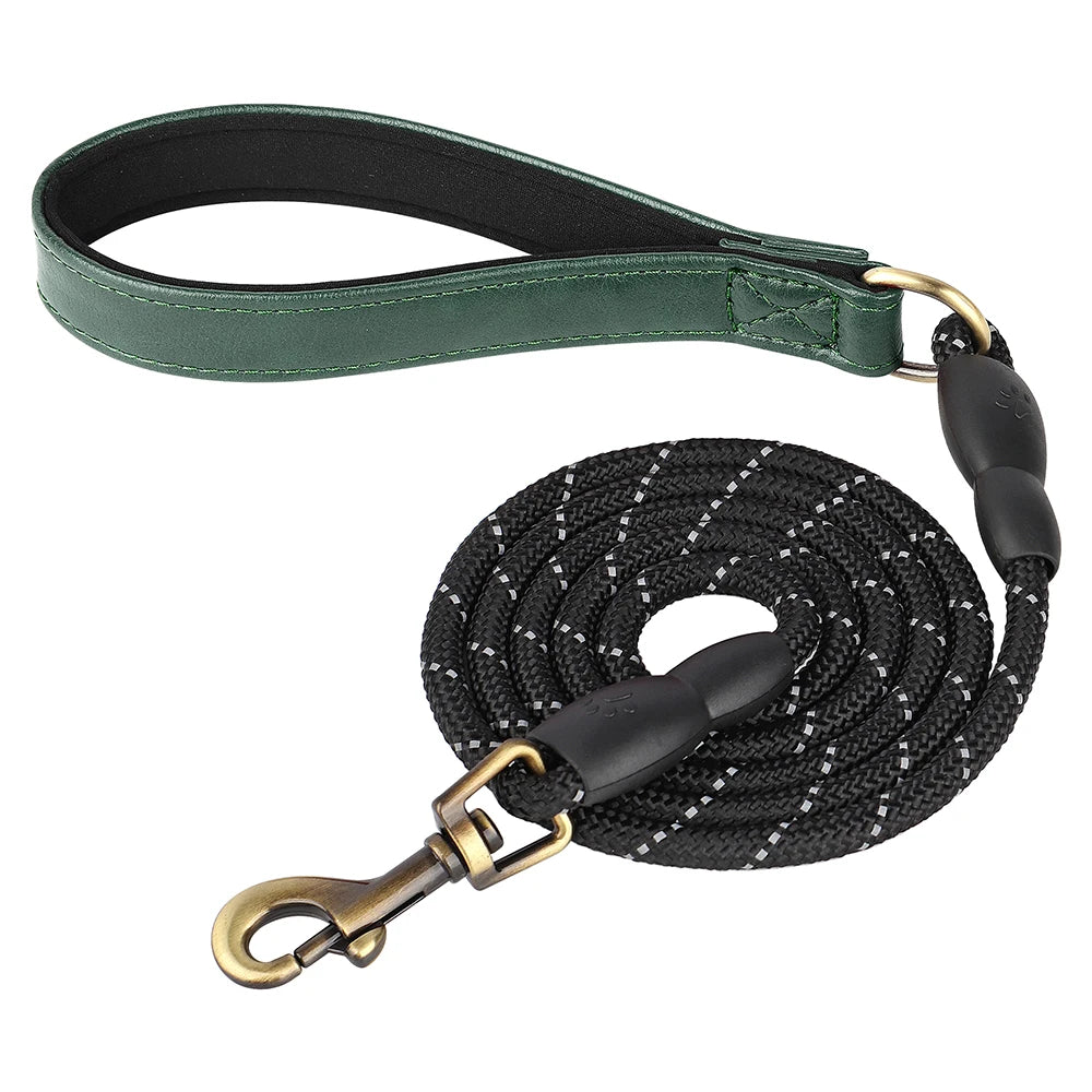 ✨ Personalized Dog Collar & Leash Set – Custom Engraved PU Leather for Small to Large Dogs (Pitbull-Friendly!)
