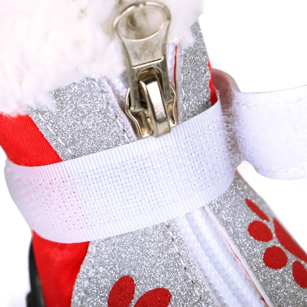 Waterproof Dog Boots – 4pcs Non-Slip Reflective Shoes for Medium &amp; Large Dogs, Snow &amp; Rain Paw Protection