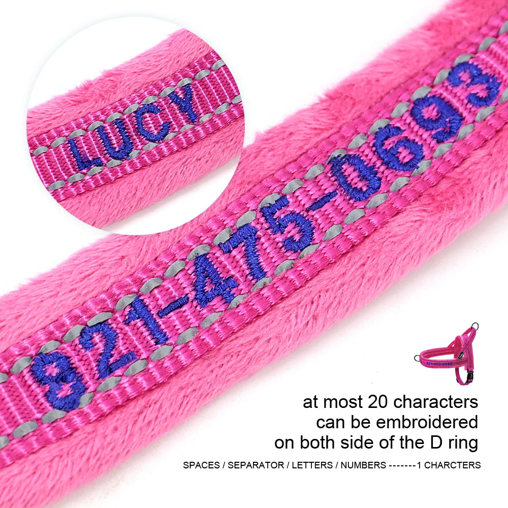 Soft Customized Dog Harness – Embroidered Nylon Padded Vest for Small, Medium & Large Dogs (Free Name & Phone Number)