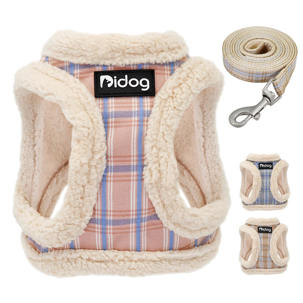 Soft Dog Cat Harness Vest – No Pull Padded Pet Harness Leash Set for Small & Medium Dogs (Chihuahua, French Bulldog, Yorkie)