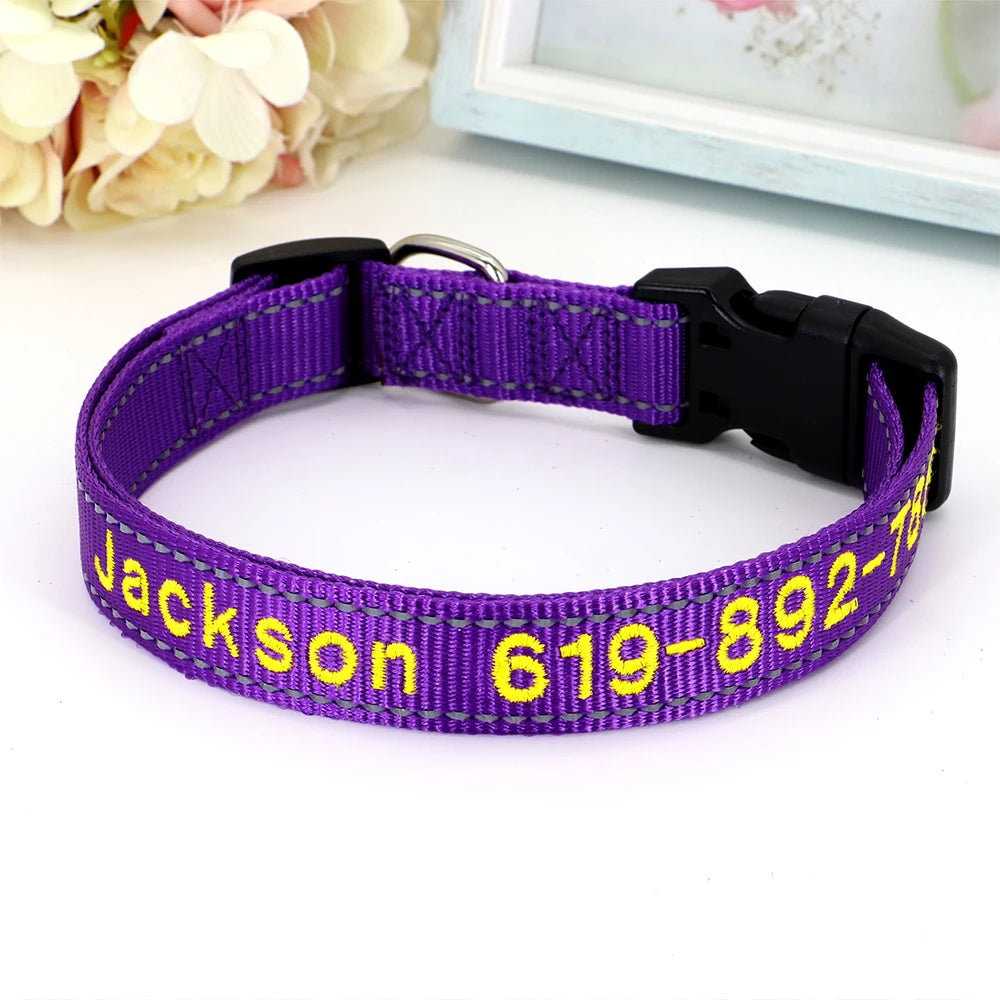 ✨ Personalized Dog Collar with Embroidered Name & Phone Number – Keep Your Pup Safe in Style!
