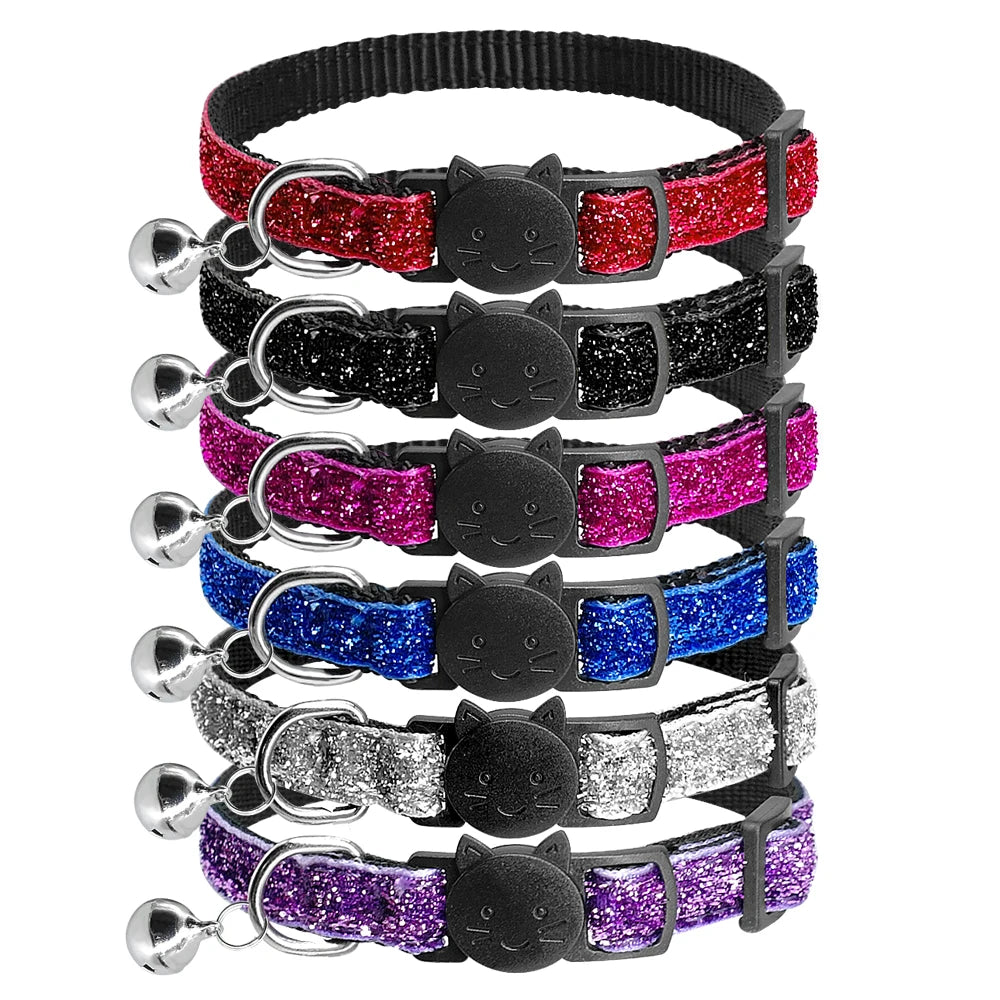 Cute Fruit Print Cat Collar with Bell – Adjustable Quick Release Safety Collar for Cats & Kittens