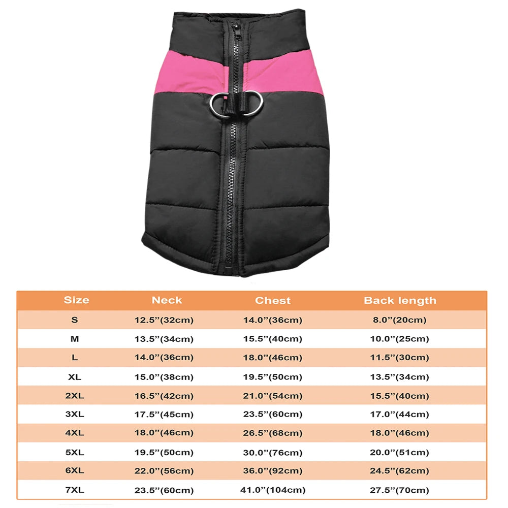 Waterproof Dog Coat with Hood – Warm Winter Jacket for Small, Medium & Large Dogs