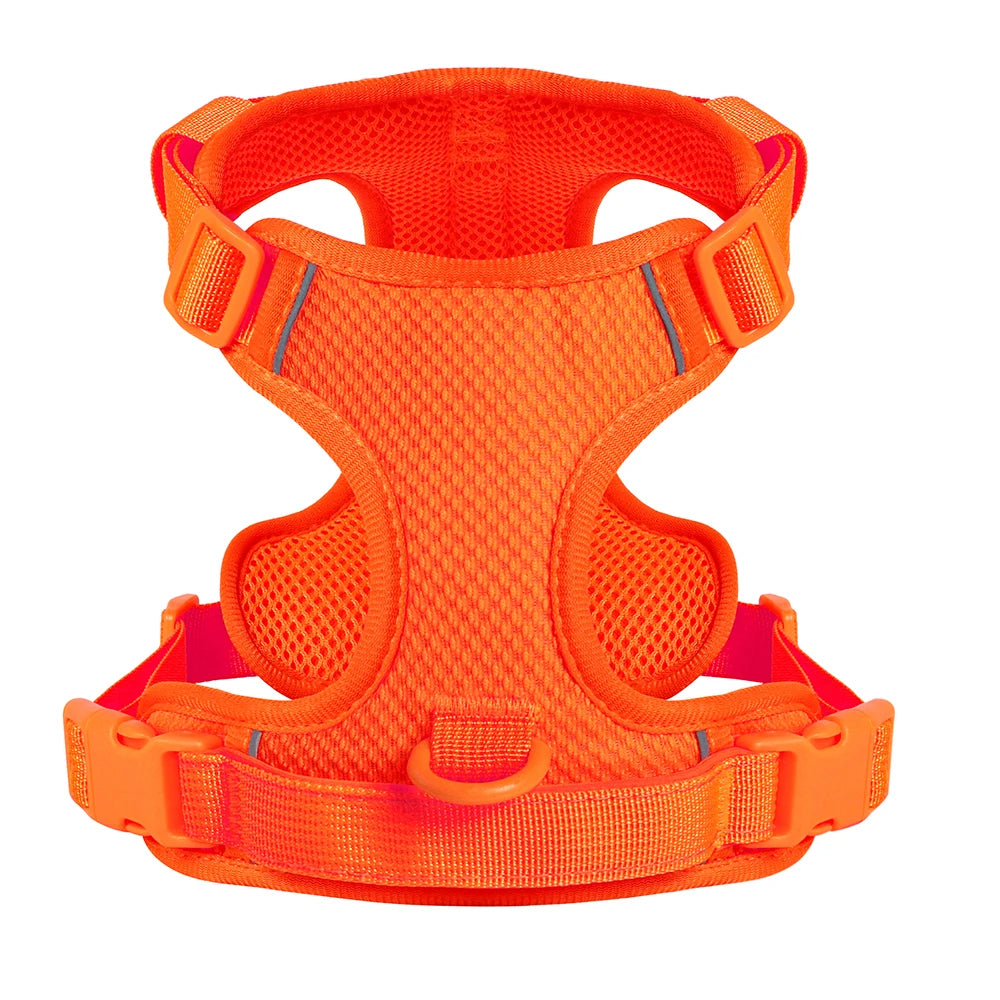 No Pull Nylon Mesh Dog Harness Breathable Pet Harnesses Vest For Medium Large Dogs Reflective Dog Chest Strap French Bulldog