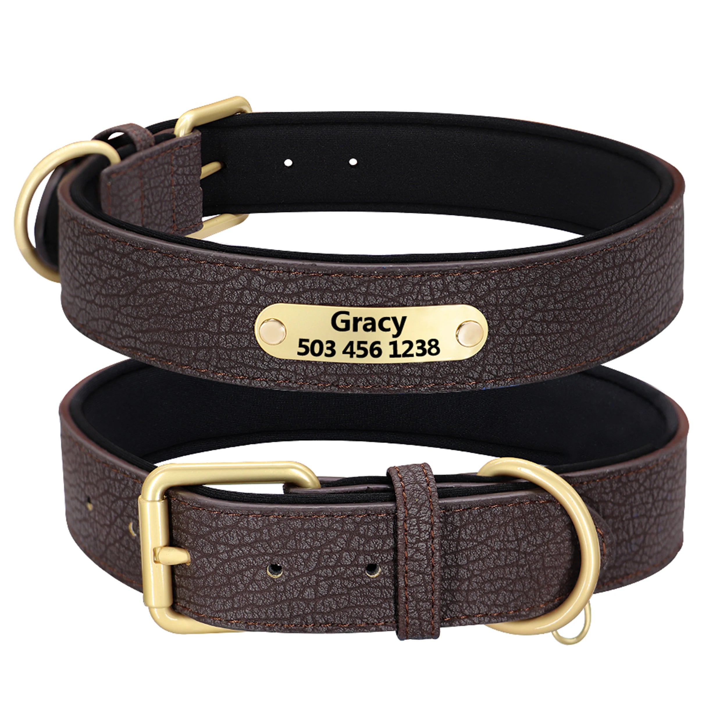 Custom Dog Collar – Personalized ID Tag Collar for Small, Medium, and Large Dogs