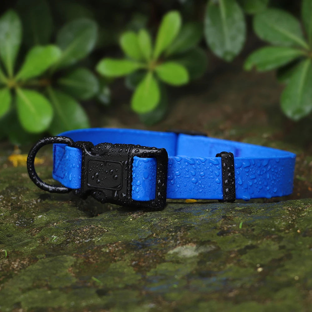 PVC Pet Dog Collar Waterproof Dog Cat Collar Anti-Dirty Easy to Clean Collars For Small Medium Large Dogs