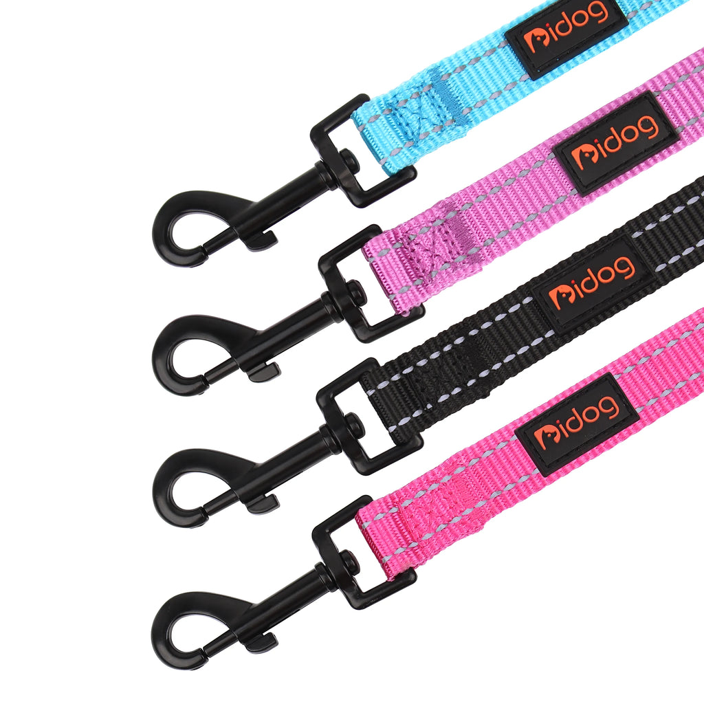 5ft Double Handle Nylon Padded Dog Leash – Reflective Training & Walking Lead for Medium Large Dogs