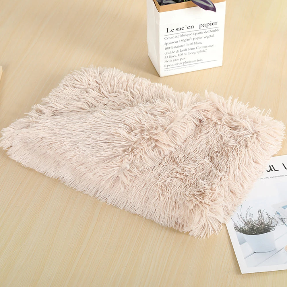 Soft Fur Dog Mat Blanket – Fluffy Long Plush Pet Bed for Dogs & Cats