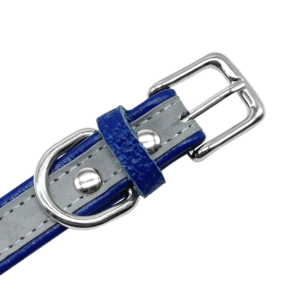 Reflective Personalized Dog Collar with Free Engraving – Adjustable for Small & Medium Pets