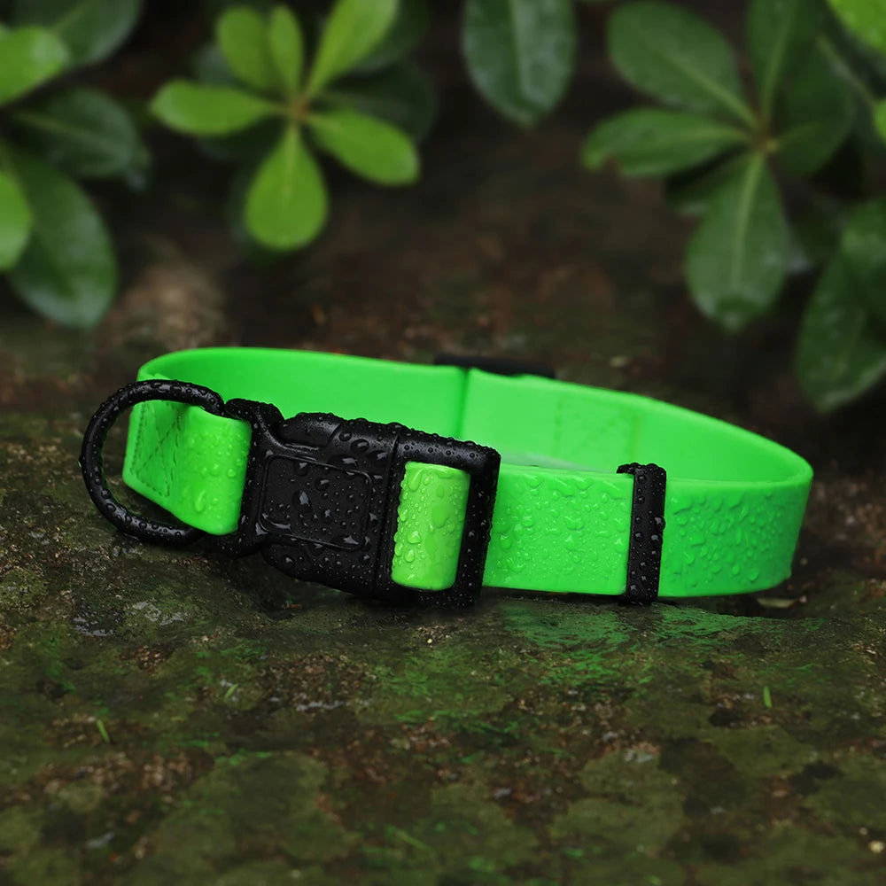 PVC Pet Dog Collar Waterproof Dog Cat Collar Anti-Dirty Easy to Clean Collars For Small Medium Large Dogs