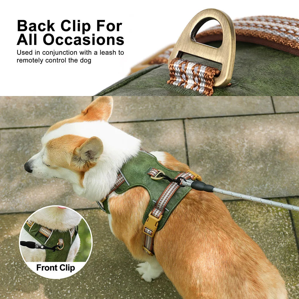 Waterproof Dog Harness – Reflective Nylon Harness Vest for Dogs