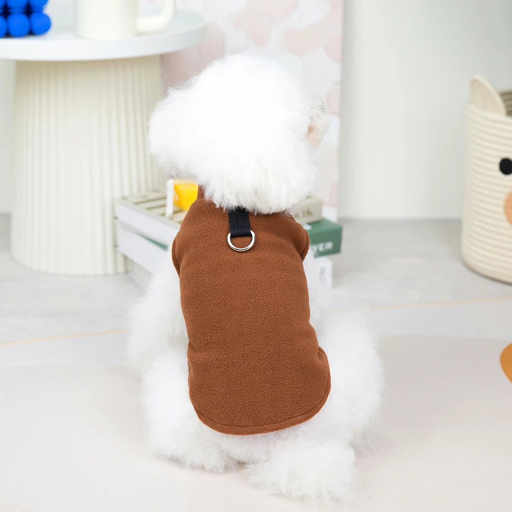 Soft Fleece Dog Jacket – Warm Winter Coat for Small & Medium Dogs