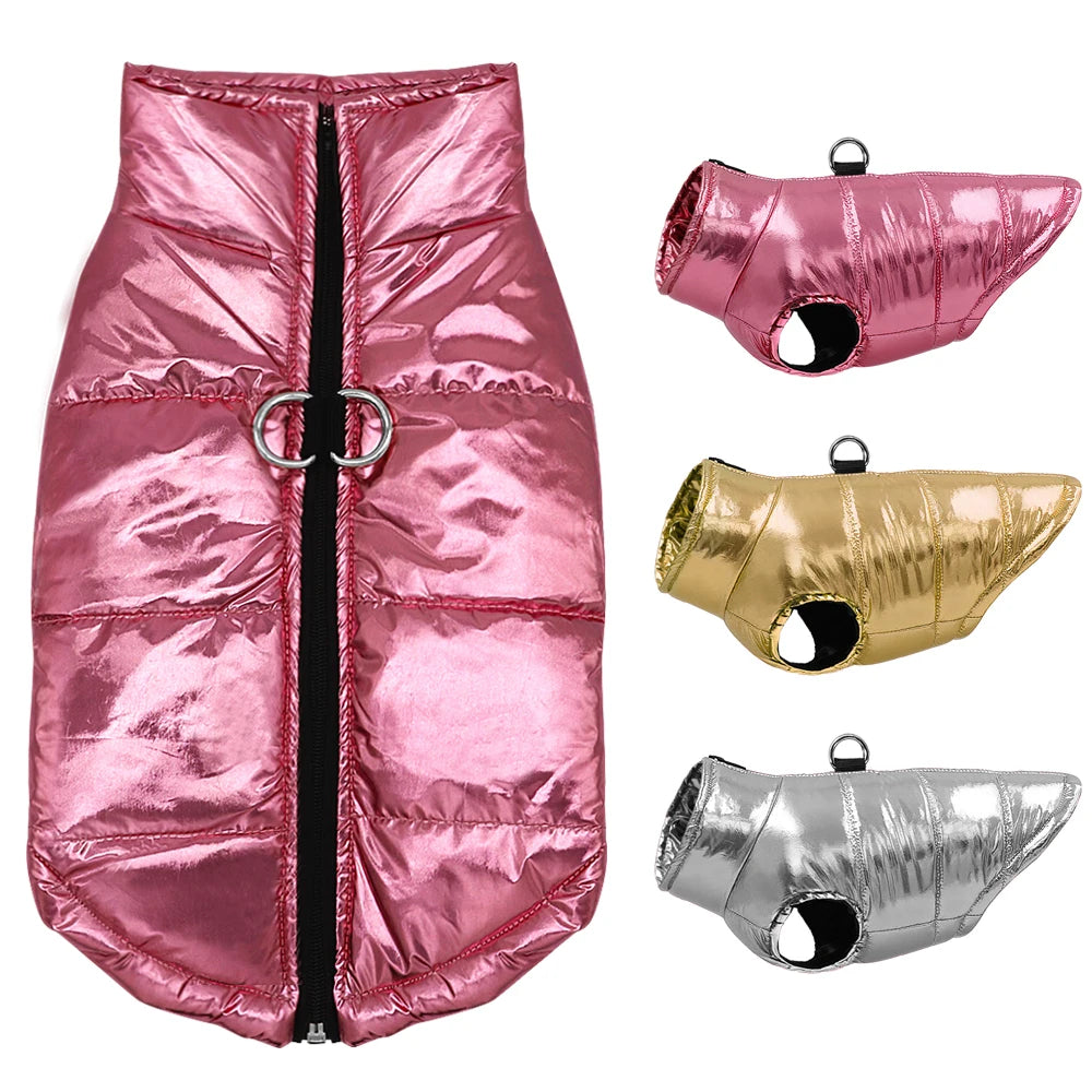 Warm Waterproof Dog Vest with Built-In Harness – Reflective Winter Jacket for Small & Medium Dogs