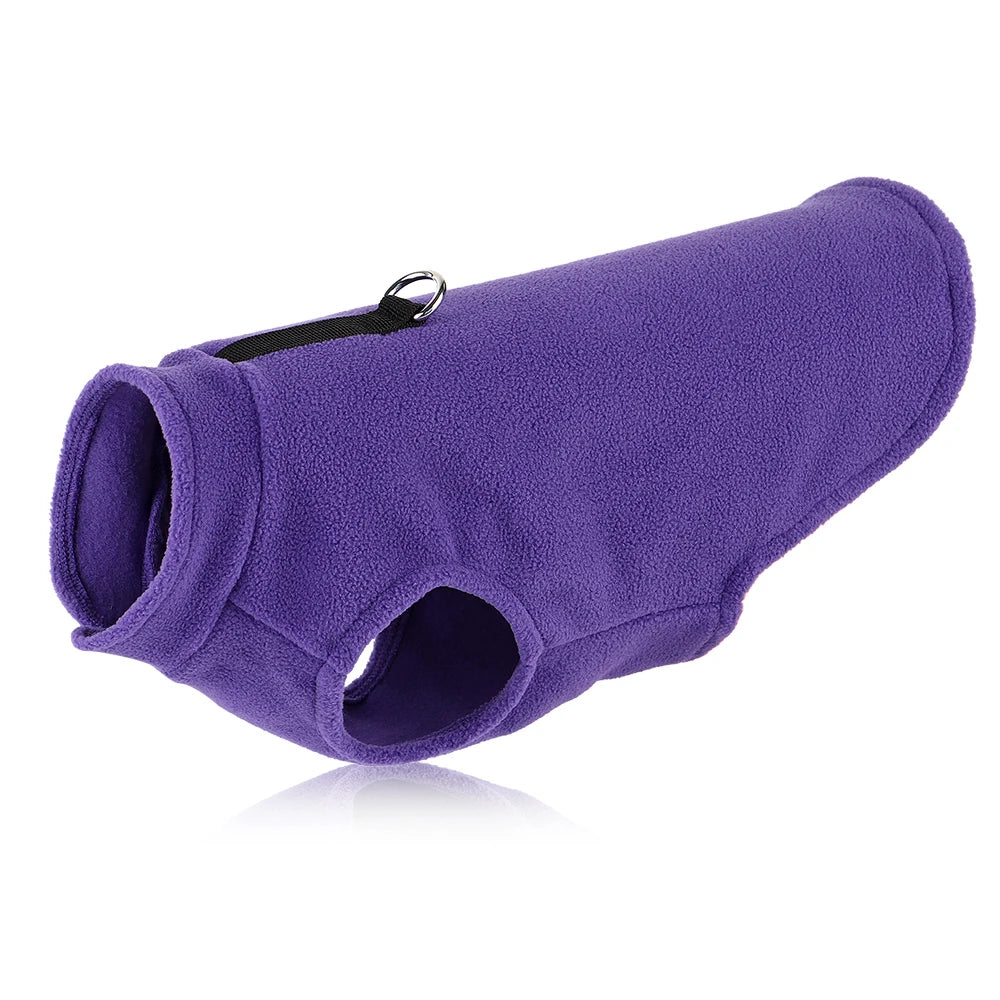 Soft Fleece Dog Jacket – Warm Winter Coat for Small & Medium Dogs