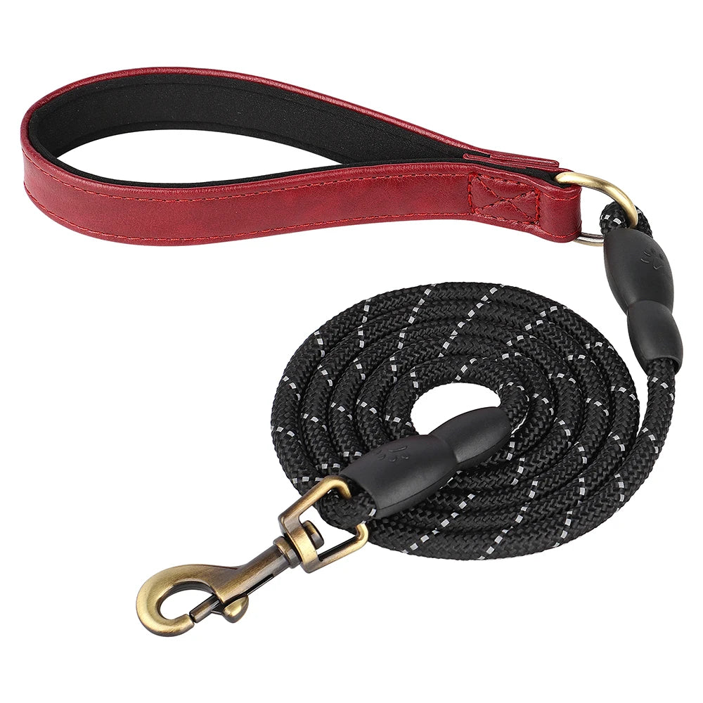 ✨ Personalized Dog Collar & Leash Set – Custom Engraved PU Leather for Small to Large Dogs (Pitbull-Friendly!)