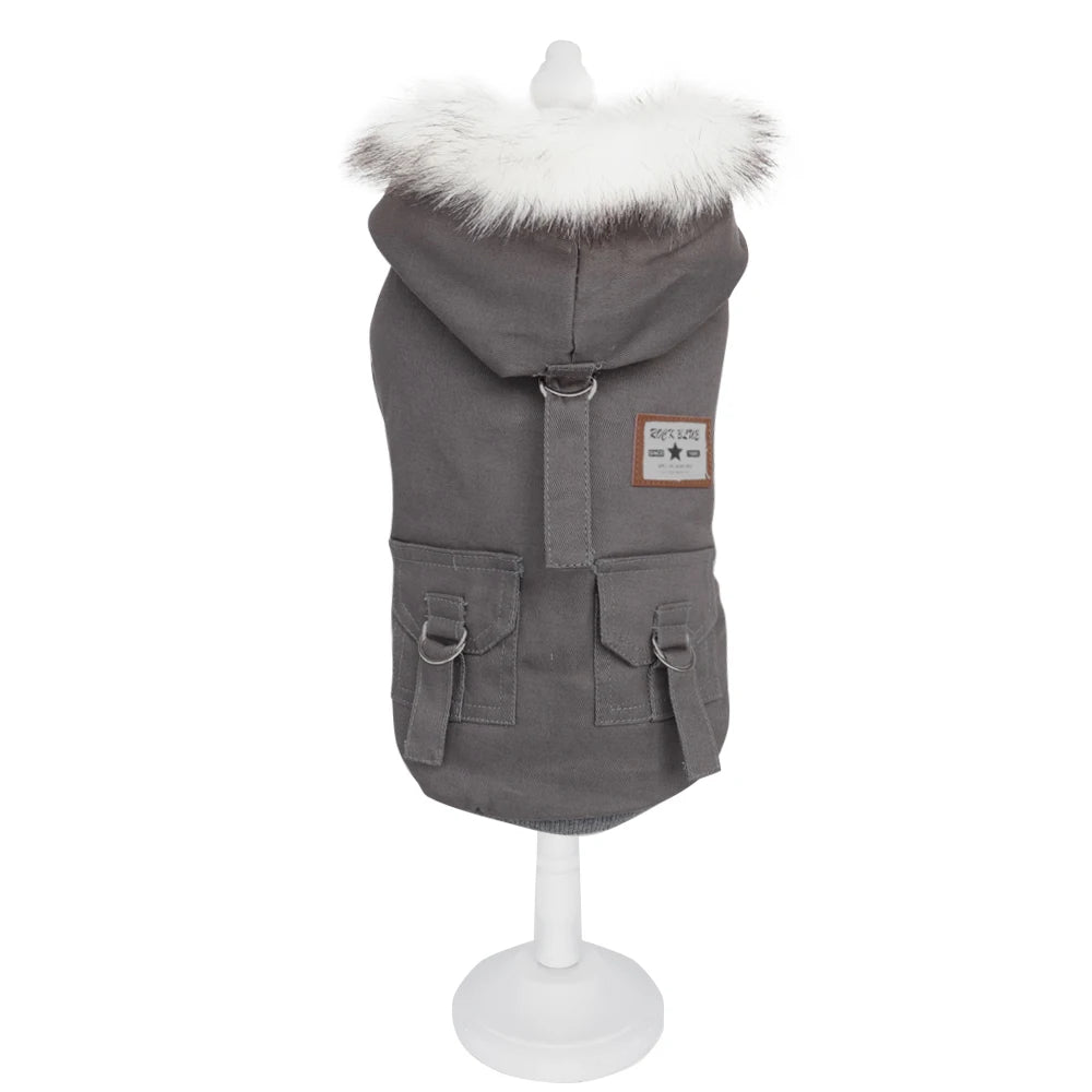 Winter Warm Dog Coat – Soft Hooded Jacket for Small & Medium Dogs