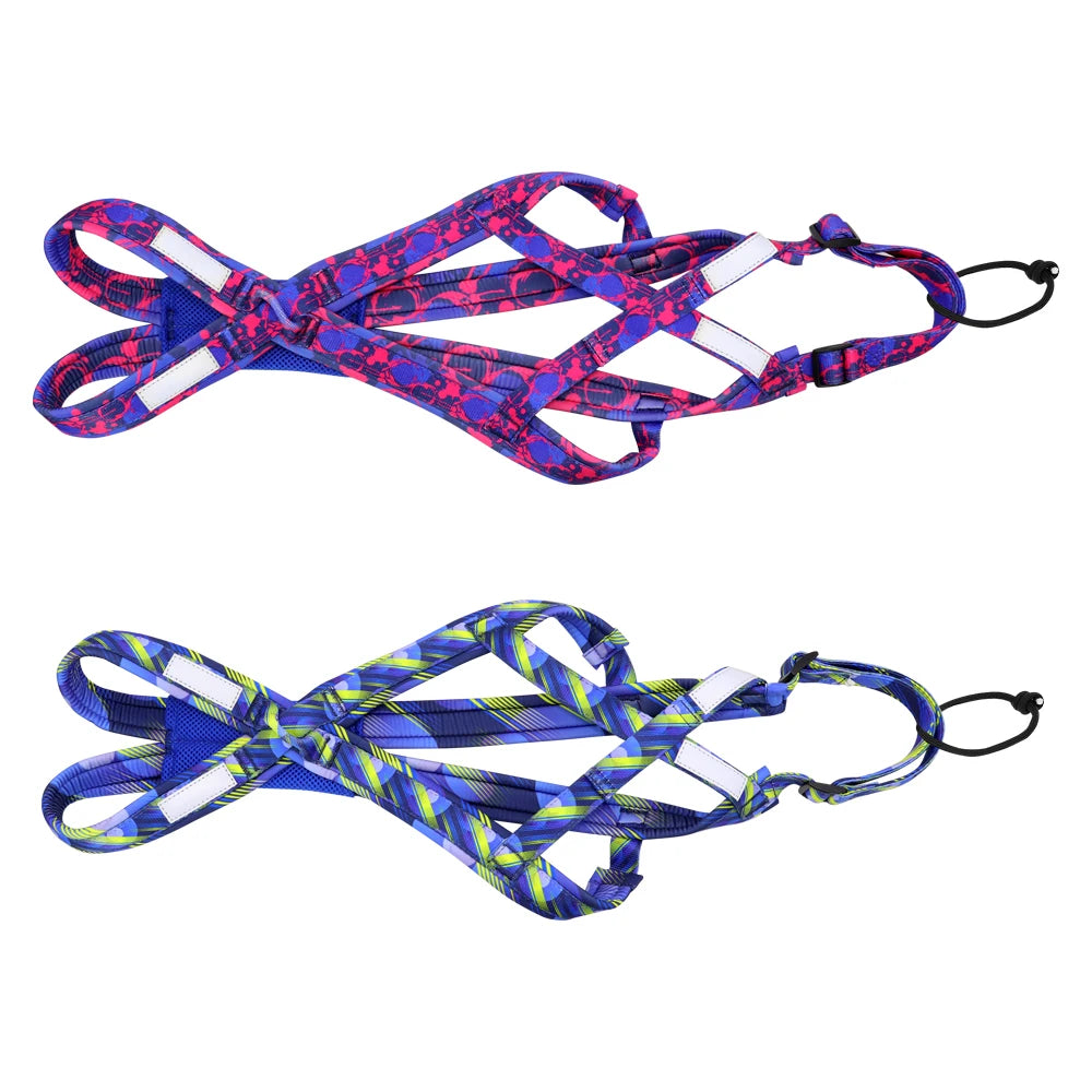 Big Dog Sledding Harness – Reflective X-Back Weight Pulling Harness for Medium & Large Dogs (Husky, Canicross, Skijoring, Bikejoring, Scootering)