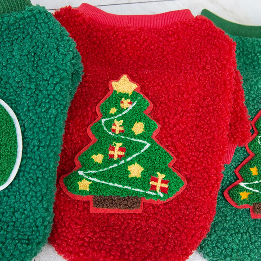 Christmas Dog Clothes – Soft Fleece Puppy & Cat Winter Outfit