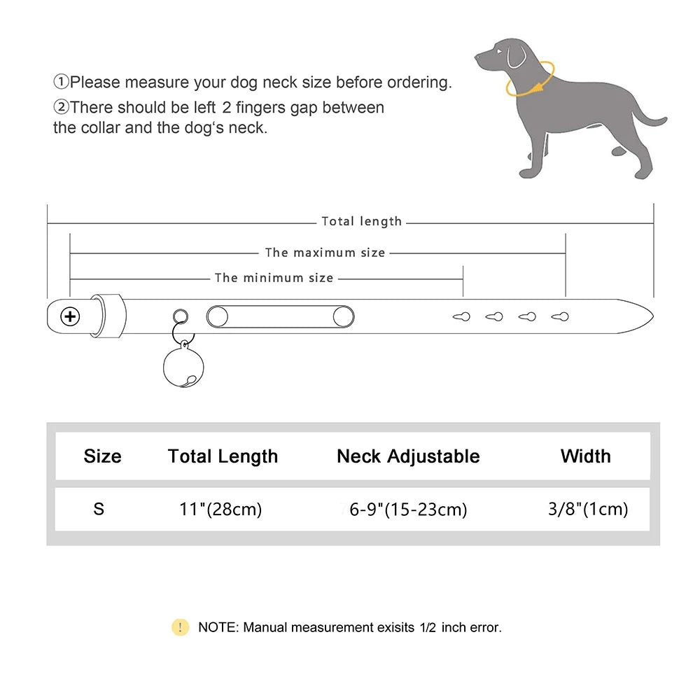 Personalized Leather Cat Collar – Adjustable Kitten & Puppy Collar with Free Engraved ID Tag