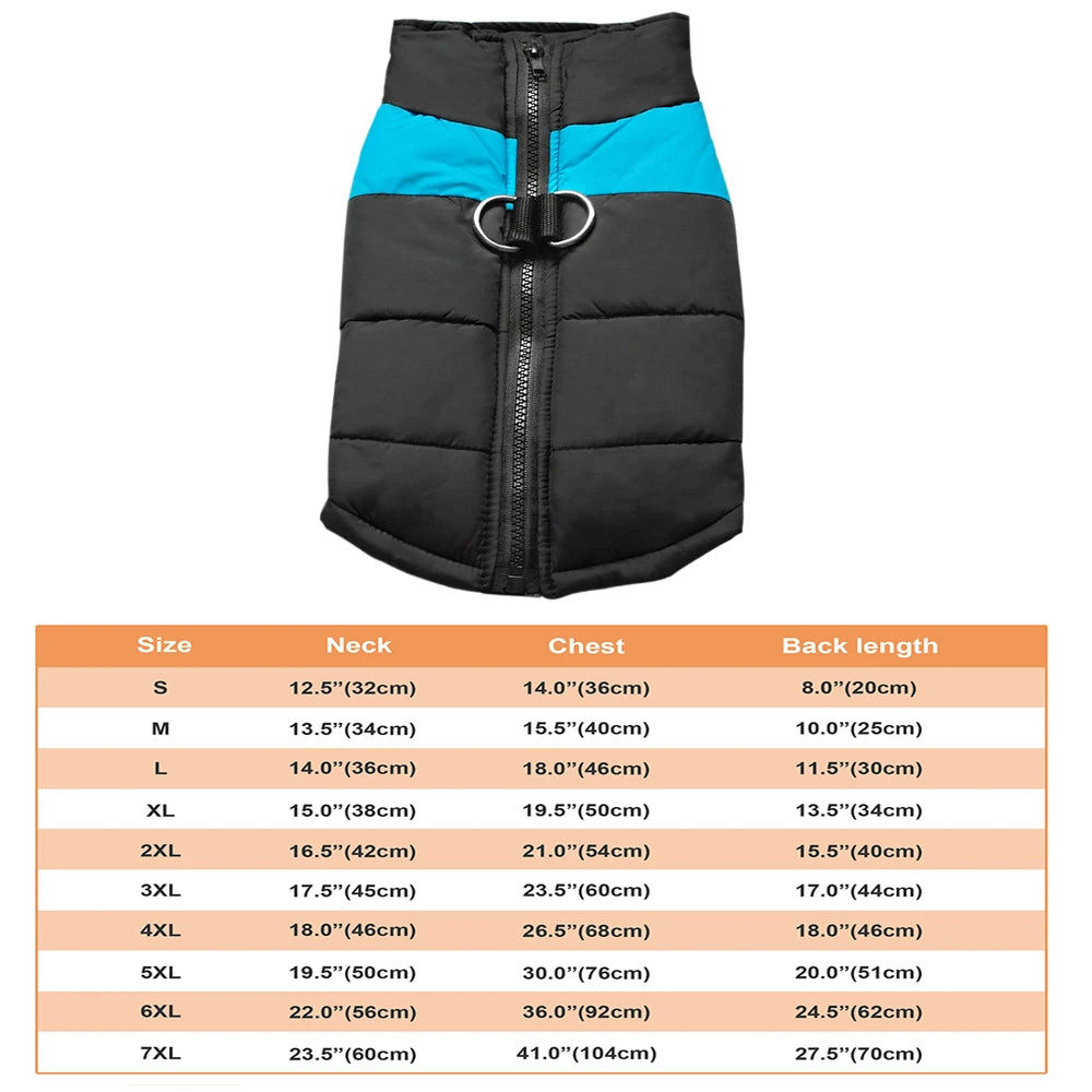 Waterproof Dog Coat with Hood – Warm Winter Jacket for Small, Medium & Large Dogs