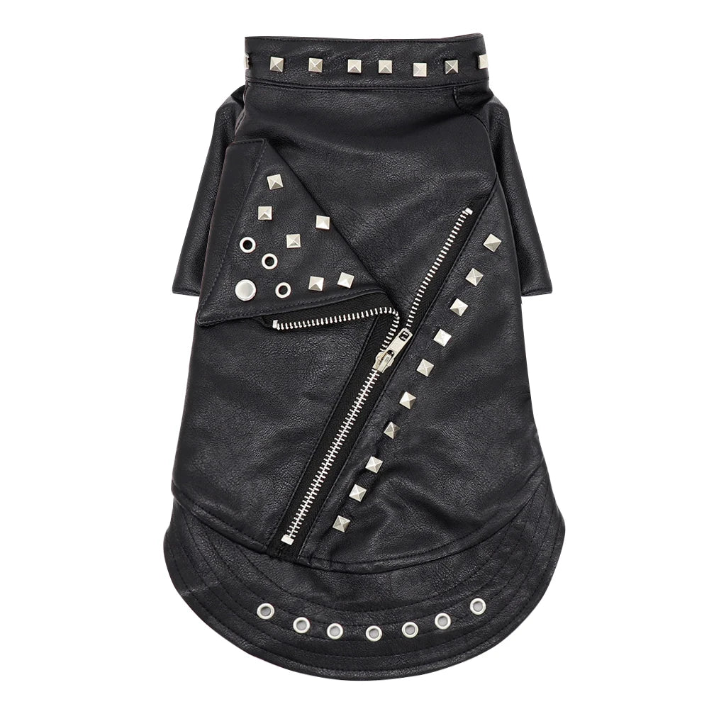 Cool Dog Jacket – Rocker Style Leather Coat for Small & Medium Dogs