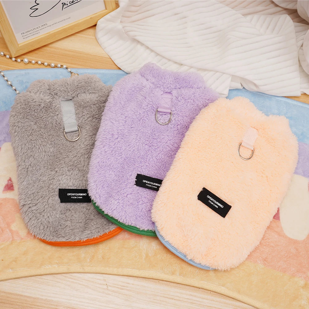 Soft Fur Dog Vest – Cozy Winter Fleece Jacket for Small Dogs