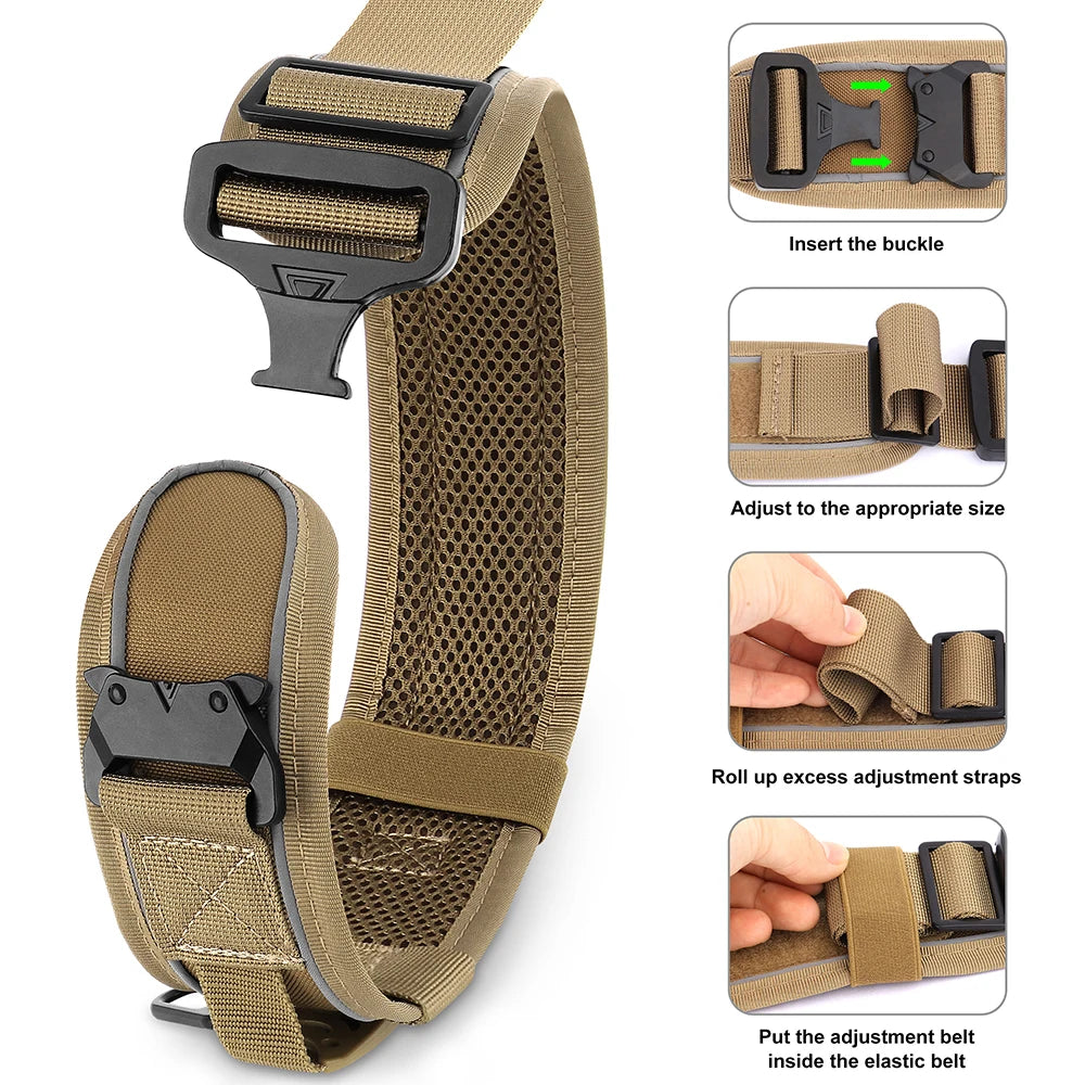 Tactical Dog Collar & Leash Set – Adjustable, Durable Nylon for Medium & Large Dogs