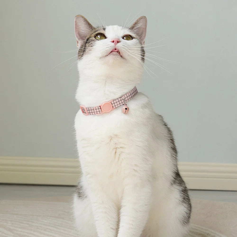 Cute Adjustable Dog & Cat Collar with Bell – Nylon Pet Necklace for Small Dogs & Kittens