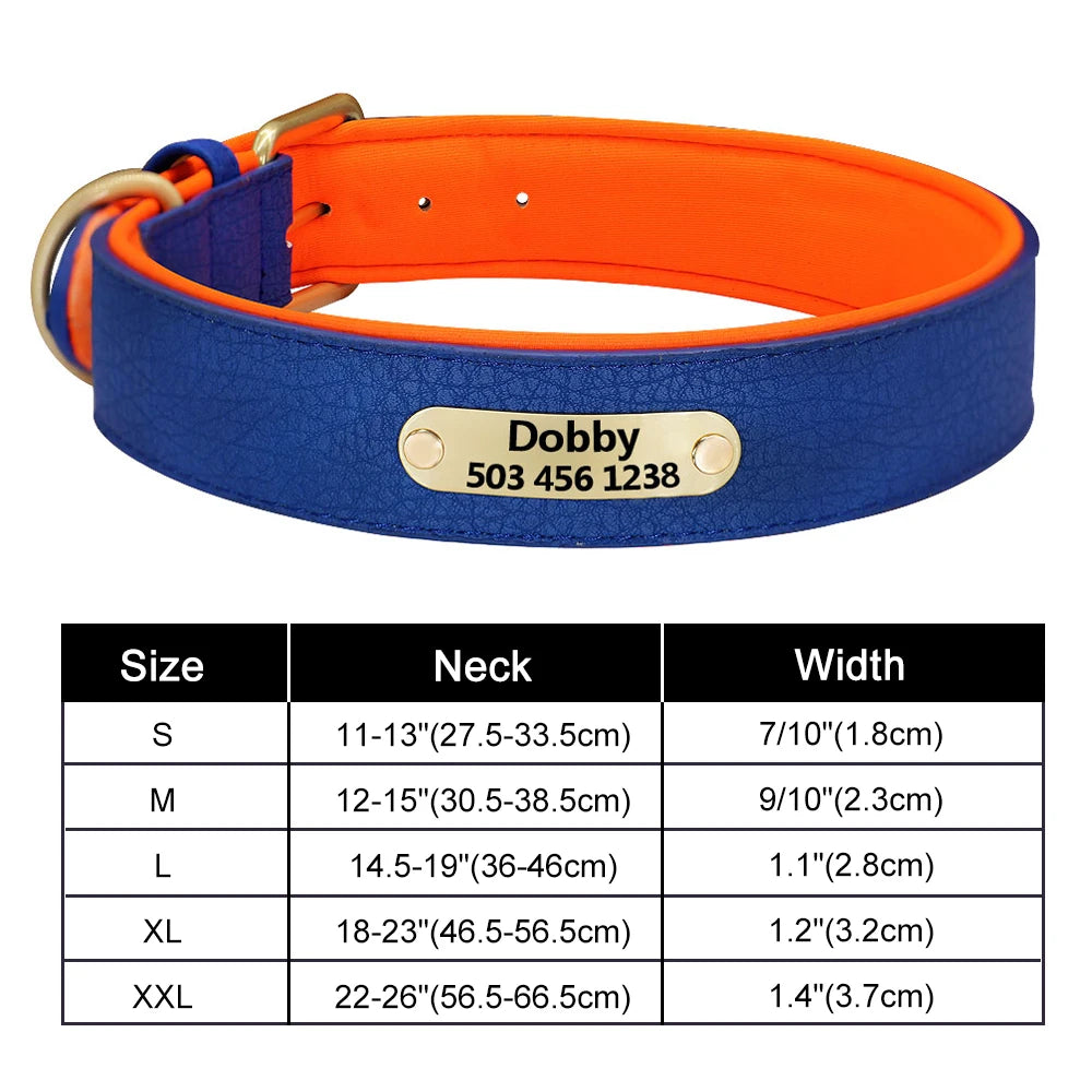 Custom Dog Collar – Personalized ID Tag Collar for Small, Medium, and Large Dogs