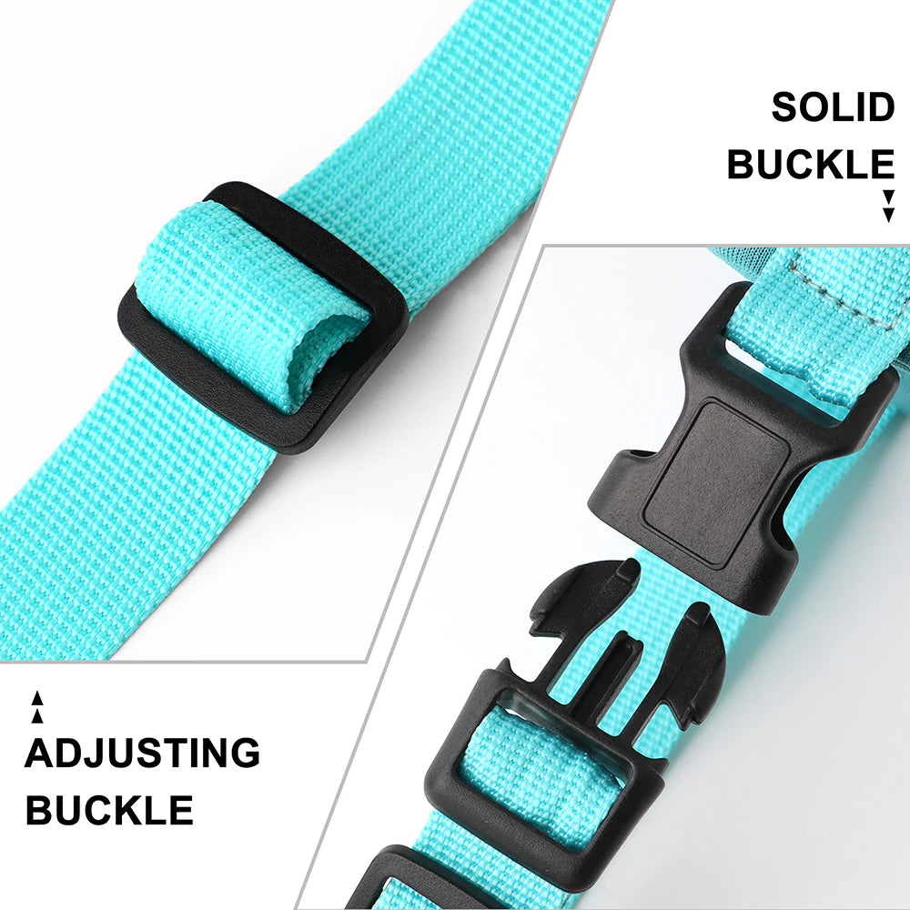 Nylon Padded Dog Harness Vest – Adjustable No Pull Soft Pet Harness for Small & Medium Dogs (French Bulldog, Chihuahua, Puppy, Cat Vest)