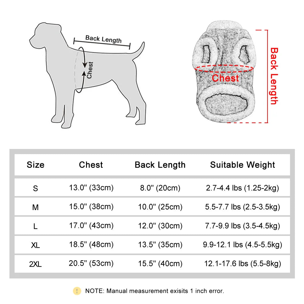 Cute Puppy Fleece Sweater – Warm Winter Vest for Small Dogs & Cats