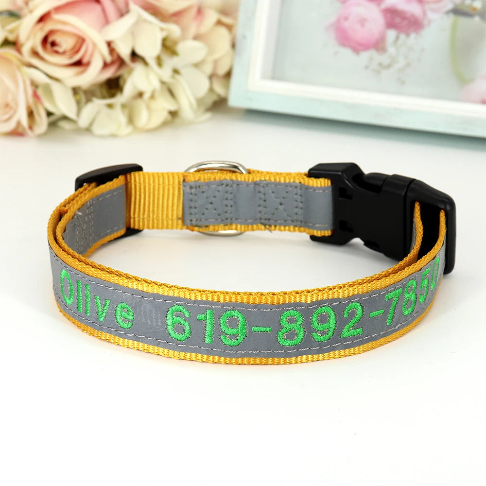 ✨ Personalized Dog Collar with Embroidered Name & Phone Number – Keep Your Pup Safe in Style!
