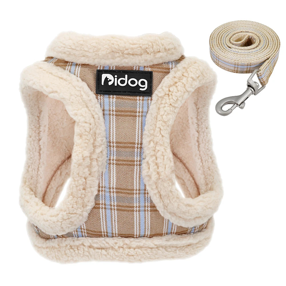 Soft Dog Cat Harness Vest – No Pull Padded Pet Harness Leash Set for Small & Medium Dogs (Chihuahua, French Bulldog, Yorkie)