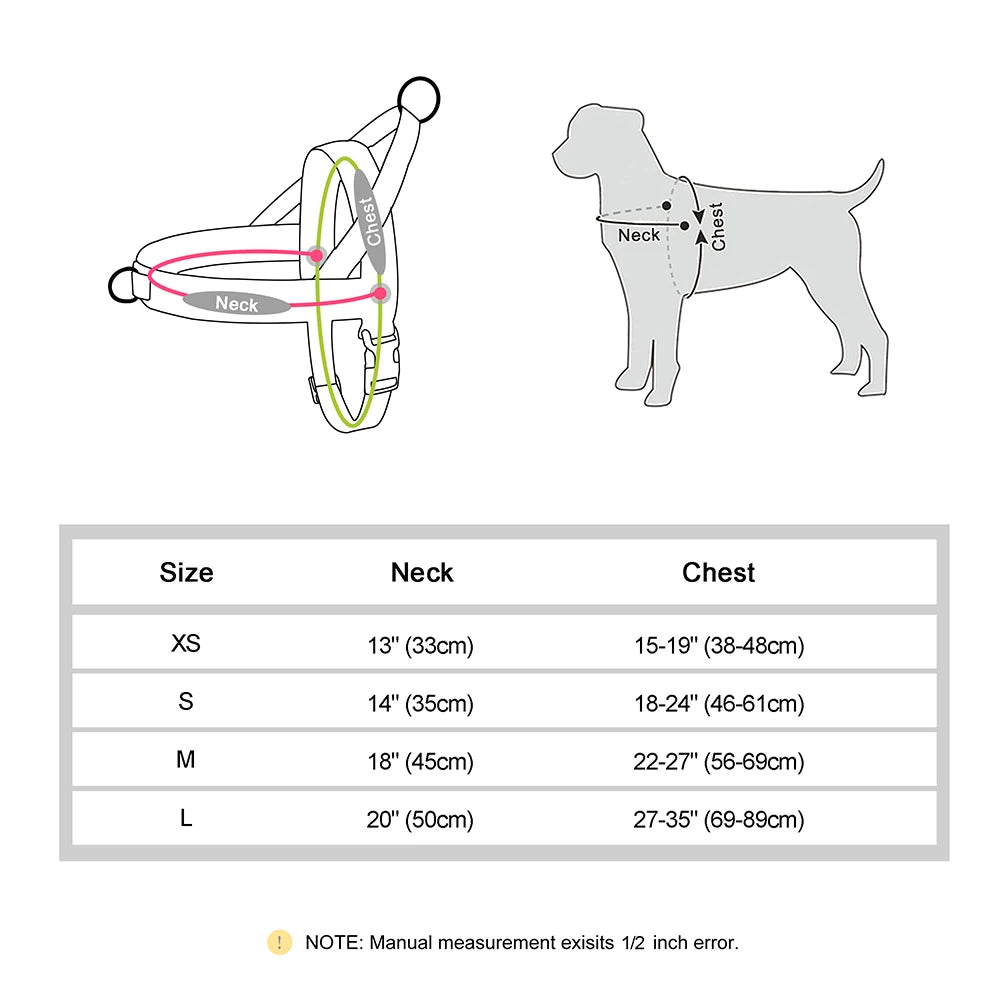 Adjustable Nylon Dog Harness Colorful Pet Dogs Vest Harness With Quicklace Control Handle for Small Medium Large Dogs Chihuahua