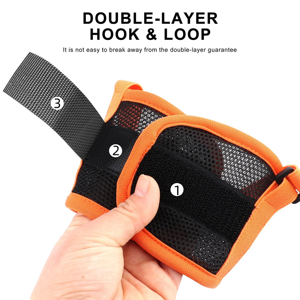 Adjustable Nylon Mesh Dog Muzzle – Soft Breathable Anti-Bark & Chew Training Muzzle for Small, Medium & Large Dogs