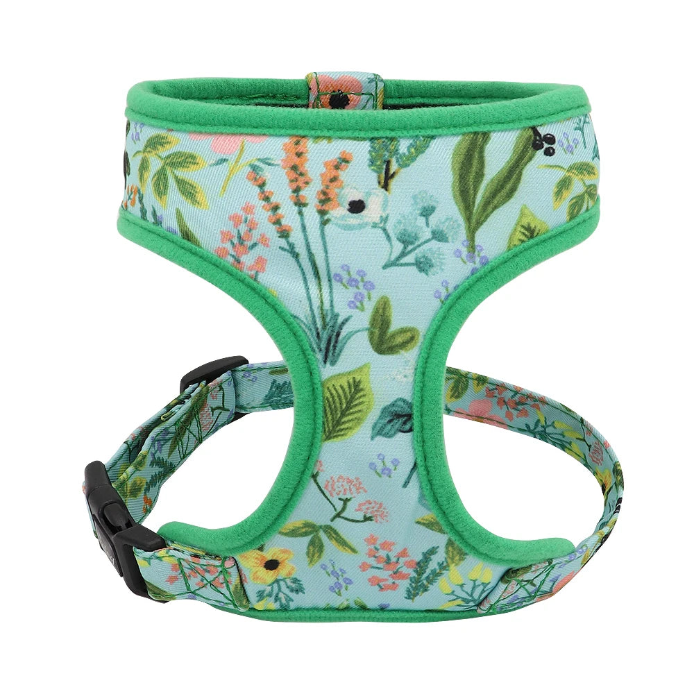 Cute Printed Dog Harness – Adjustable Nylon Vest for Small & Medium Dogs & Cats (Chihuahua, French Bulldog, Yorkie, Pug, Puppy Training Harness)