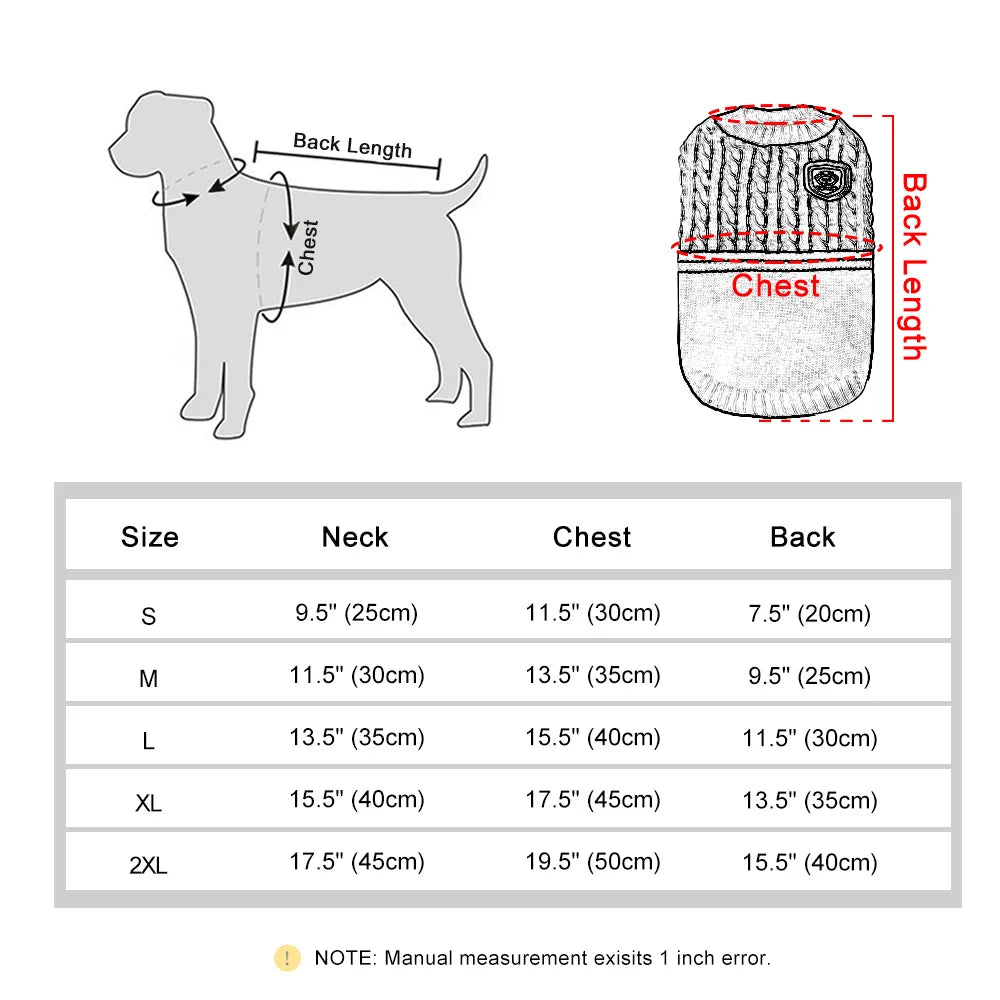 Fashion Puppy Sweater – Classic Warm Knit for Dogs & Cats