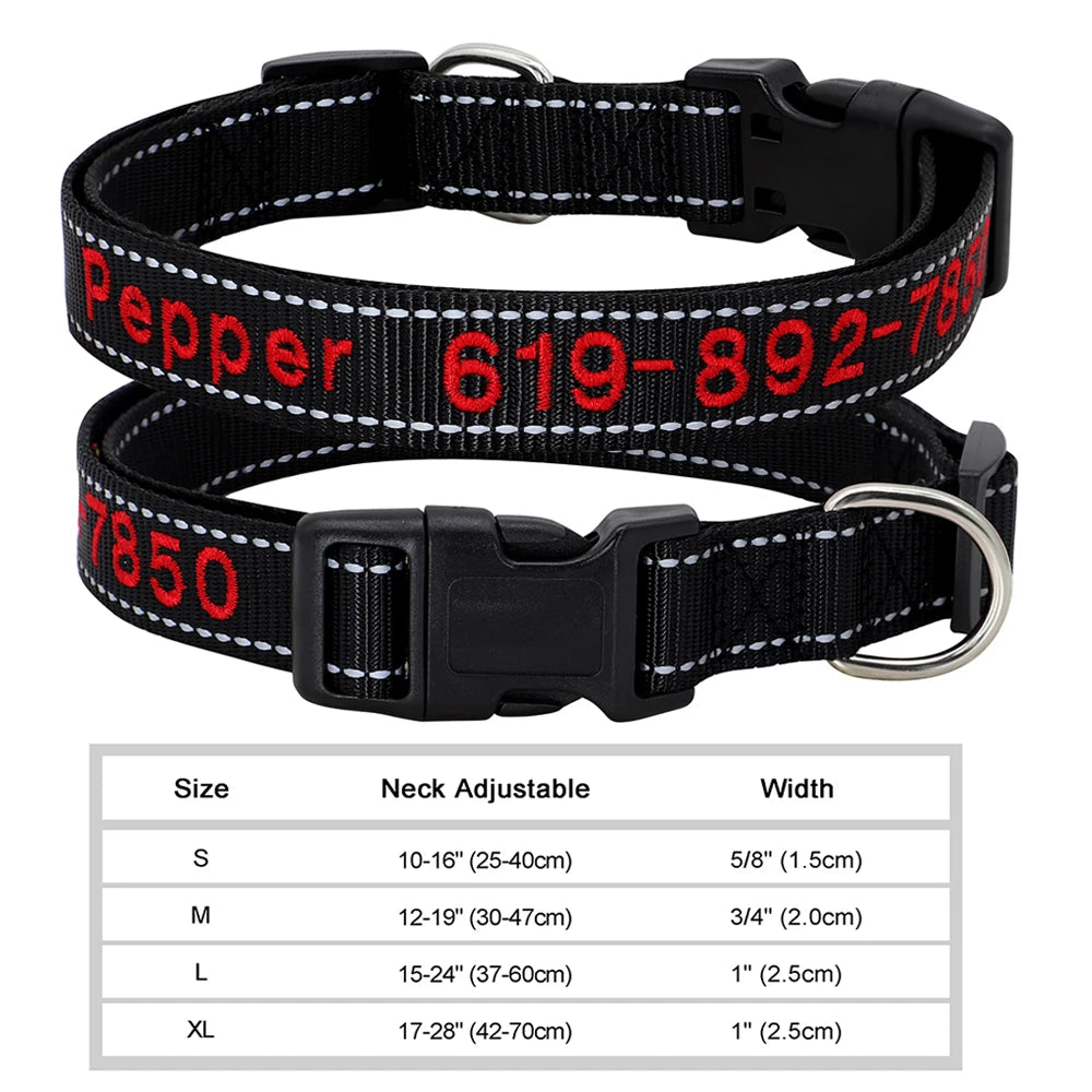 ✨ Personalized Dog Collar with Embroidered Name & Phone Number – Keep Your Pup Safe in Style!