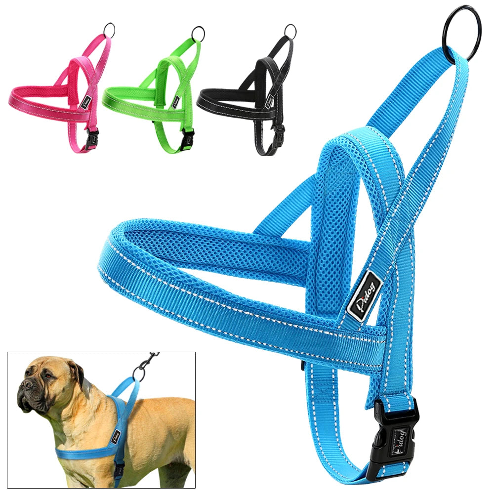 No-Pull Quick Fit Dog Harness – Reflective Adjustable Vest with Padded Mesh for Small, Medium & Large Dogs